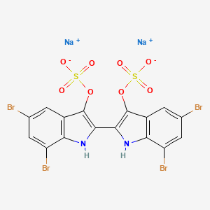 molecular formula C16H6Br4N2Na2O8S2 B13113073 Soluble vat Blue 2B CAS No. 2702-33-2
