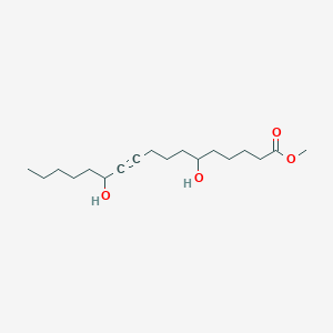 molecular formula C18H32O4 B13113080 Methyl6,12-dihydroxyheptadec-10-ynoate 