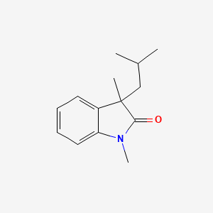molecular formula C14H19NO B13113149 3-Isobutyl-1,3-dimethylindolin-2-one 