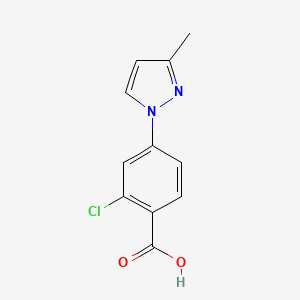 2-Chloro-4-(3-methyl-1H-pyrazol-1-yl)benzoic acid