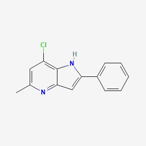 molecular formula C14H11ClN2 B1311316 7-Chloro-5-methyl-2-phenyl-1H-pyrrolo[3,2-b]pyridine CAS No. 1026076-88-9