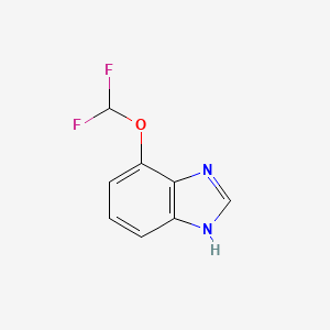 molecular formula C8H6F2N2O B13113168 7-(Difluoromethoxy)-1H-benzo[d]imidazole 