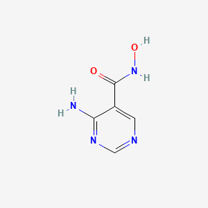 molecular formula C5H6N4O2 B13113232 4-amino-N-hydroxypyrimidine-5-carboxamide 