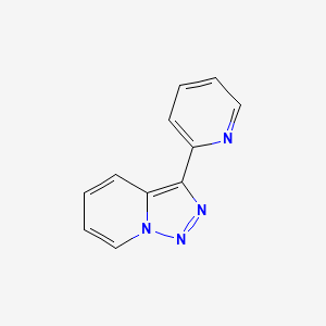molecular formula C11H8N4 B1311329 3-(Pyridin-2-YL)[1,2,3]triazolo[1,5-A]pyridine CAS No. 947-88-6