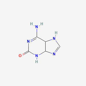 molecular formula C5H7N5O B13113298 6-Amino-5,7-dihydro-4H-purin-2-ol 