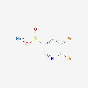 molecular formula C5H2Br2NNaO2S B13113324 Sodium 5,6-dibromopyridine-3-sulfinate 