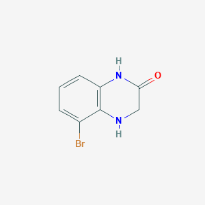 molecular formula C8H7BrN2O B13113330 5-Bromo-1,2,3,4-tetrahydroquinoxalin-2-one CAS No. 183801-94-7