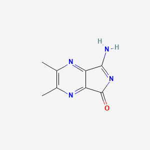 molecular formula C8H8N4O B13113366 7-Amino-2,3-dimethylpyrrolo[3,4-b]pyrazin-5-one 