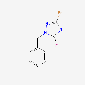 molecular formula C9H7BrFN3 B1311341 1-苄基-3-溴-5-氟-1H-1,2,4-三唑 CAS No. 214540-43-9