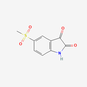 molecular formula C9H7NO4S B1311355 5-(甲磺基)吲哚-2,3-二酮 CAS No. 222036-53-5