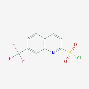molecular formula C10H5ClF3NO2S B13113560 7-(trifluoromethyl)quinoline-2-sulfonyl Chloride 