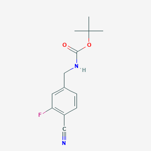 molecular formula C13H15FN2O2 B1311361 Tert-butyl 4-cyano-3-fluorobenzylcarbamate CAS No. 229623-55-6