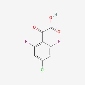 molecular formula C8H3ClF2O3 B13113656 2-(4-Chloro-2,6-difluorophenyl)-2-oxoaceticacid 