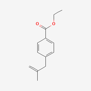 molecular formula C13H16O2 B1311373 3-(4-Carboethoxyphenyl)-2-methyl-1-propene CAS No. 514821-16-0