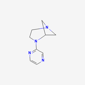 molecular formula C9H12N4 B13113744 4-Pyrazin-2-yl-1,4-diazabicyclo[3.1.1]heptane CAS No. 675591-28-3