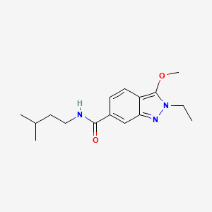 molecular formula C16H23N3O2 B13113748 2-Ethyl-3-methoxy-N-(3-methylbutyl)-2H-indazole-6-carboxamide CAS No. 919108-64-8
