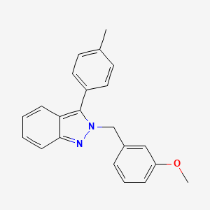 molecular formula C22H20N2O B13113903 2-[(3-Methoxyphenyl)methyl]-3-(4-methylphenyl)-2H-indazole CAS No. 872682-11-6