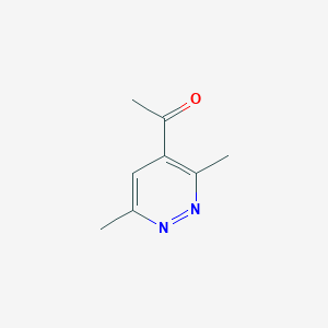 molecular formula C8H10N2O B13113916 1-(3,6-Dimethylpyridazin-4-yl)ethanone CAS No. 91544-05-7