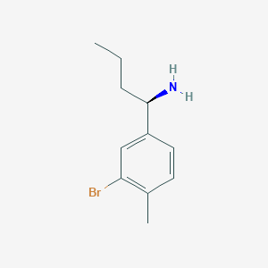 molecular formula C11H16BrN B13113927 (R)-1-(3-Bromo-4-methylphenyl)butan-1-amine 