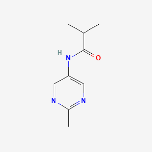 molecular formula C9H13N3O B13113950 5-Isobutyramido-2-methyl pyrimidine 