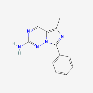 molecular formula C12H11N5 B13113979 5-Methyl-7-phenylimidazo[5,1-f][1,2,4]triazin-2-amine 
