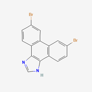 molecular formula C15H8Br2N2 B13114030 6,9-Dibromo-1H-phenanthro[9,10-d]imidazole 