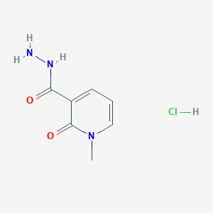 molecular formula C7H10ClN3O2 B13114052 1-Methyl-2-oxo-1,2-dihydropyridine-3-carbohydrazide hydrochloride 