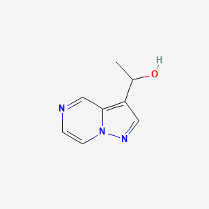 molecular formula C8H9N3O B13114072 1-(Pyrazolo[1,5-a]pyrazin-3-yl)ethan-1-ol 