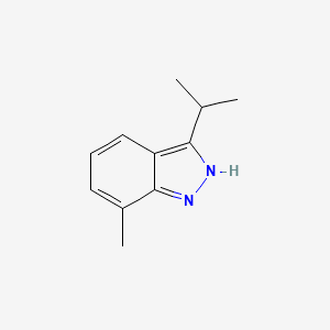 molecular formula C11H14N2 B13114096 3-Isopropyl-7-methyl-1H-indazole 