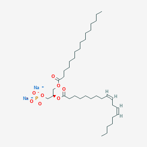 molecular formula C37H67Na2O8P B13114108 9,12-Octadecadienoicacid(9Z,12Z)-,(1R)-1-[[(1-oxohexadecyl)oxy]methyl]-2-(phosphonooxy)ethylester,sodiumsalt 