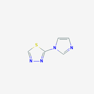 molecular formula C5H4N4S B13114145 2-(1H-Imidazol-1-yl)-1,3,4-thiadiazole CAS No. 67545-21-5