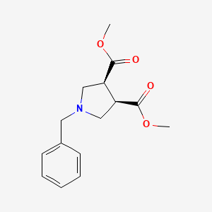 molecular formula C15H19NO4 B1311419 cis-Dimethyl 1-benzylpyrrolidine-3,4-dicarboxylate CAS No. 87813-06-7