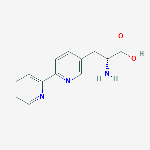 molecular formula C13H13N3O2 B13114197 (R)-3-([2,2'-Bipyridin]-5-yl)-2-aminopropanoic acid 