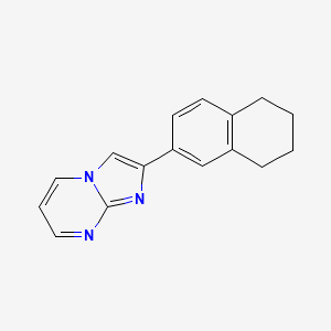 molecular formula C16H15N3 B1311434 2-(5,6,7,8-Tetrahydronaphthalen-2-yl)imidazo[1,2-a]pyrimidine CAS No. 887360-58-9