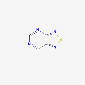 molecular formula C4H2N4S B13114353 [1,2,5]Thiadiazolo[3,4-d]pyrimidine CAS No. 273-47-2