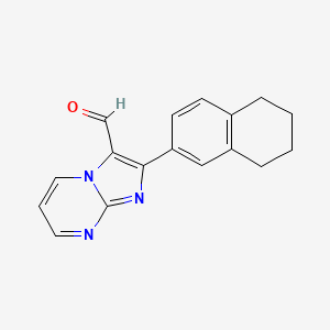 molecular formula C17H15N3O B1311436 2-(5,6,7,8-Tetrahydronaphthalen-2-yl)imidazo[1,2-a]pyrimidine-3-carbaldehyde CAS No. 887360-54-5