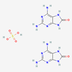 molecular formula C5H8N6O5S B13114367 2,6-Diamino-7,9-dihydro-8H-purin-8-onesulfate CAS No. 84145-02-8