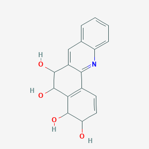 molecular formula C17H15NO4 B13114370 3,4,5,6-Tetrahydrobenzo[c]acridine-3,4,5,6-tetrol CAS No. 83538-81-2
