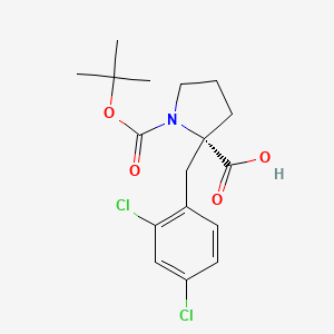 (S)-1-(tert-Butoxycarbonyl)-2-(2,4-dichlorobenzyl)pyrrolidine-2-carboxylic acid