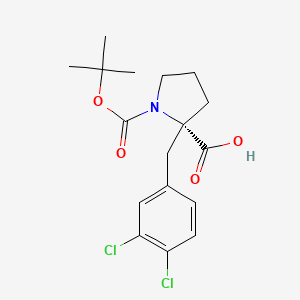 (S)-1-(tert-Butoxycarbonyl)-2-(3,4-dichlorobenzyl)pyrrolidine-2-carboxylic acid