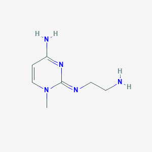 molecular formula C7H13N5 B13114535 N1-(4-Imino-1-methyl-1,4-dihydropyrimidin-2-yl)ethane-1,2-diamine 