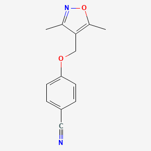 molecular formula C13H12N2O2 B1311460 4-[(3,5-Dimethylisoxazol-4-yl)methoxy]benzonitrile CAS No. 1004701-68-1