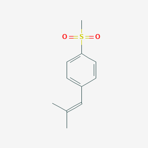 molecular formula C11H14O2S B13114661 Benzene,1-(2-methyl-1-propen-1-yl)-4-(methylsulfonyl)- 