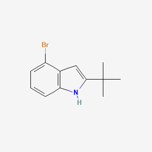 molecular formula C12H14BrN B13114741 4-Bromo-2-(tert-butyl)-1H-indole 