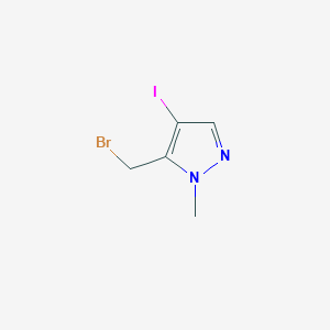 molecular formula C5H6BrIN2 B13114791 5-(Bromomethyl)-4-iodo-1-methyl-1H-pyrazole 