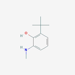 molecular formula C11H17NO B13114827 2-Tert-butyl-6-(methylamino)phenol 