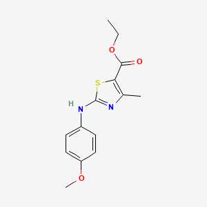 molecular formula C14H16N2O3S B1311483 2-[(4-甲氧基苯基)氨基]-4-甲基-1,3-噻唑-5-甲酸乙酯 CAS No. 109688-84-8