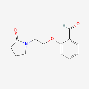 molecular formula C13H15NO3 B1311486 2-[2-(2-Oxo-pyrrolidin-1-yl)-ethoxy]-benzaldehyde CAS No. 887833-61-6