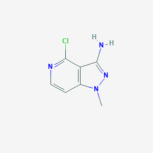 molecular formula C7H7ClN4 B13114879 4-Chloro-1-methyl-1H-pyrazolo[4,3-c]pyridin-3-amine 