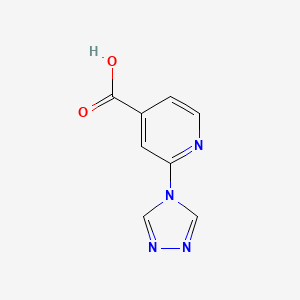 molecular formula C8H6N4O2 B1311489 2-(4H-1,2,4-三唑-4-基)异烟酸 CAS No. 890095-26-8